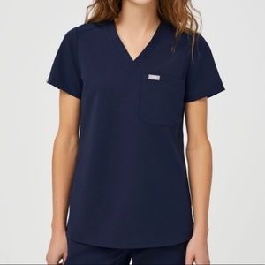 Figs Navy Catarina One-Pocket Scrub Top, Size S